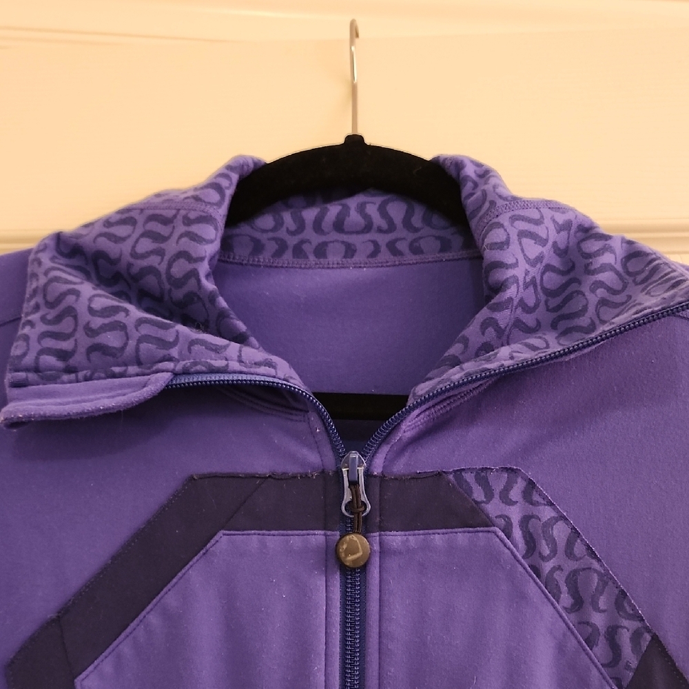 Lululemon Vintage Purple Athletic Zip-Up Jacket Sz 10 - Picture 2 of 3